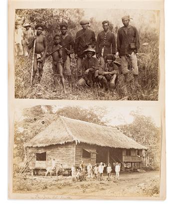 (PHILIPPINE-AMERICAN WAR.) Photograph album of military and civilian subjects in the Philippines.